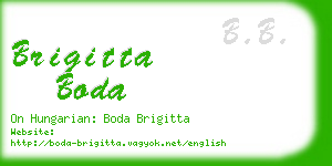 brigitta boda business card